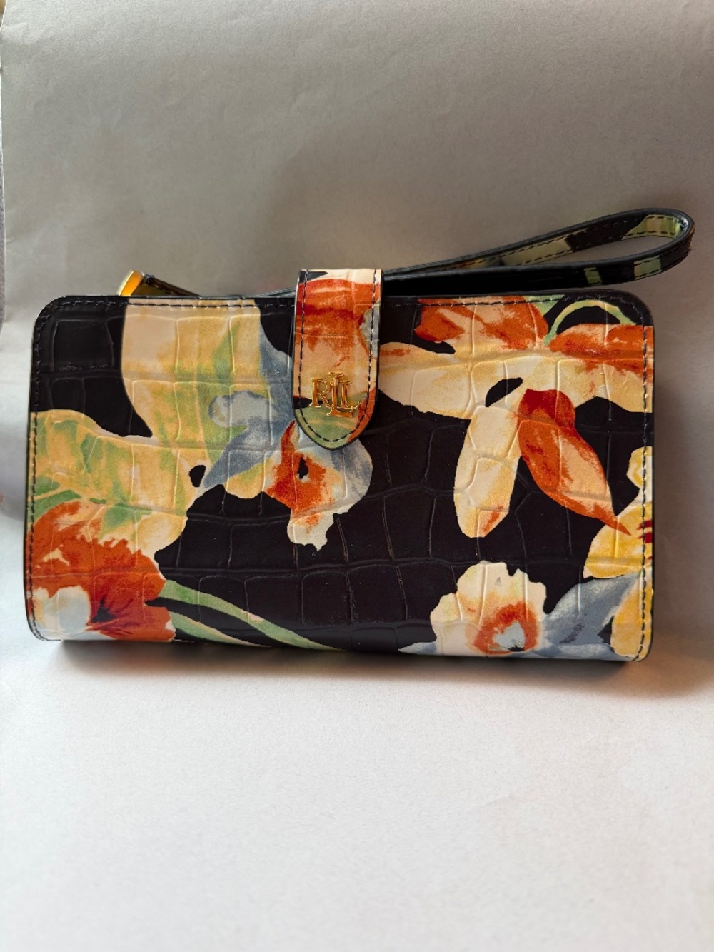 NWT Lauren Ralph Lauren Marina Tropical Floral Wallet